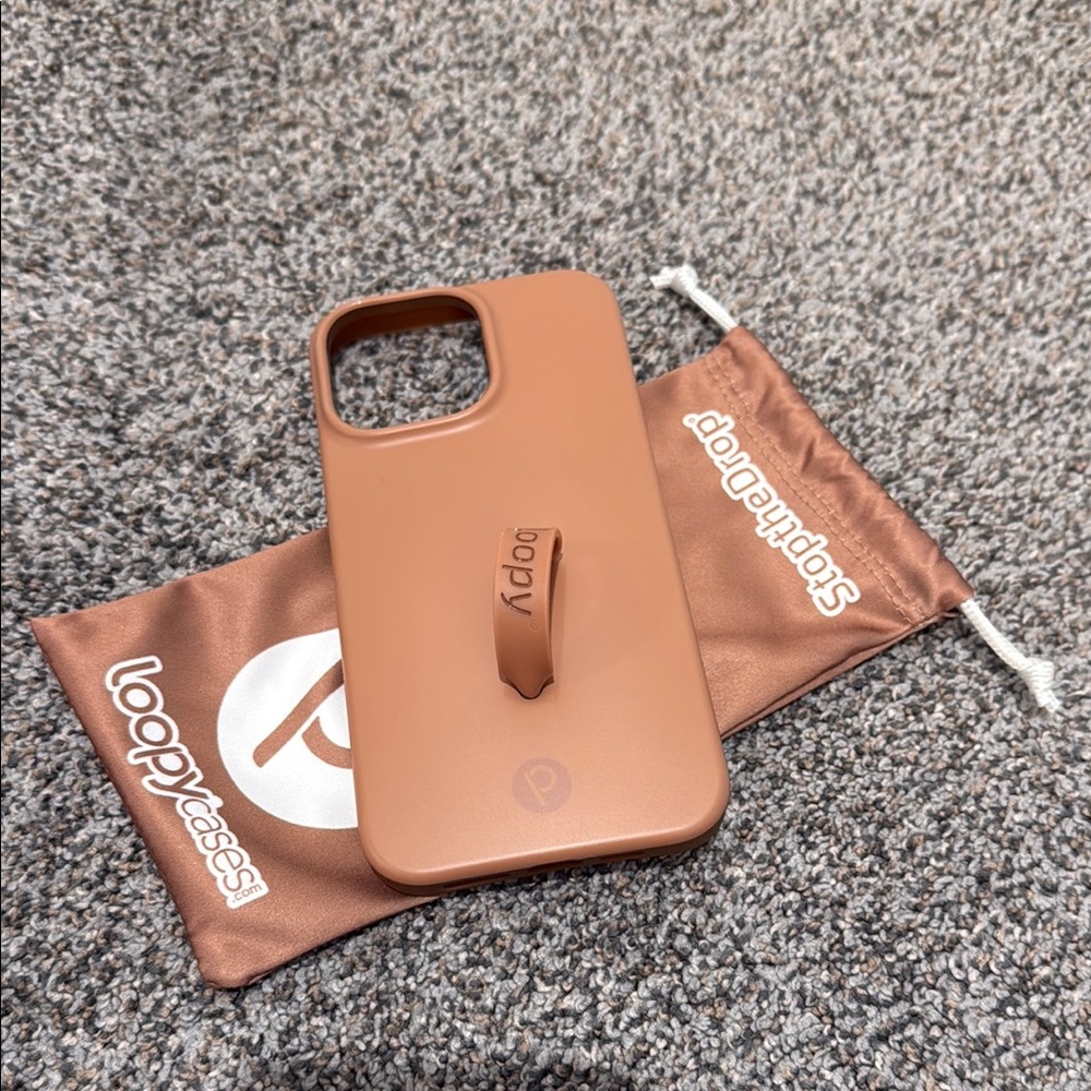 Loopy Cases - Saddle Brown iPhone 14 Pro Max Case - Lefty